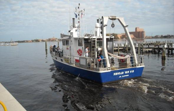 RV Fay Slover Leaving the Dock